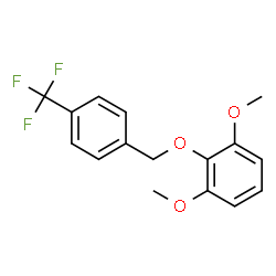 ChemSpider 2D Image | 1,3-Dimethoxy-2-{[4-(trifluoromethyl)benzyl]oxy}benzene | C16H15F3O3