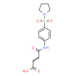 ChemSpider 2D Image | 4-Oxo-4-{[4-(1-pyrrolidinylsulfonyl)phenyl]amino}-2-butenoic acid | C14H16N2O5S