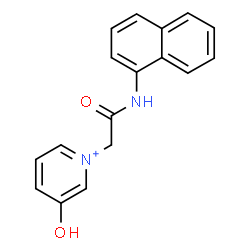 ChemSpider 2D Image | 3-Hydroxy-1-[2-(1-naphthylamino)-2-oxoethyl]pyridinium | C17H15N2O2