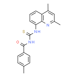ChemSpider 2D Image | N-[(2,4-Dimethyl-8-quinolinyl)carbamothioyl]-4-methylbenzamide | C20H19N3OS