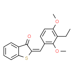 ChemSpider 2D Image | (2E)-2-(3-Ethyl-2,4-dimethoxybenzylidene)-1-benzothiophen-3(2H)-one | C19H18O3S