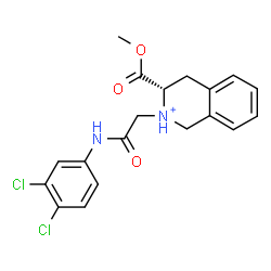 ChemSpider 2D Image | (3S)-2-{2-[(3,4-Dichlorophenyl)amino]-2-oxoethyl}-3-(methoxycarbonyl)-1,2,3,4-tetrahydroisoquinolinium | C19H19Cl2N2O3