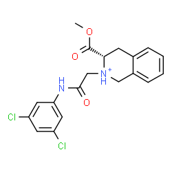 ChemSpider 2D Image | (3S)-2-{2-[(3,5-Dichlorophenyl)amino]-2-oxoethyl}-3-(methoxycarbonyl)-1,2,3,4-tetrahydroisoquinolinium | C19H19Cl2N2O3