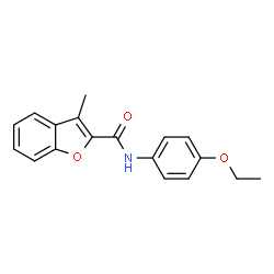 ChemSpider 2D Image | N-(4-Ethoxyphenyl)-3-methyl-1-benzofuran-2-carboxamide | C18H17NO3