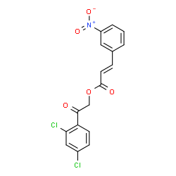 ChemSpider 2D Image | 2-(2,4-Dichlorophenyl)-2-oxoethyl (2E)-3-(3-nitrophenyl)acrylate | C17H11Cl2NO5