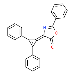 ChemSpider 2D Image | 4-(2,3-Diphenyl-cycloprop-2-enylidene)-2-phenyl-4H-oxazol-5-one | C24H15NO2