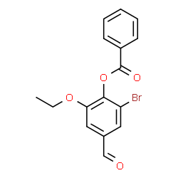 ChemSpider 2D Image | 2-Bromo-6-ethoxy-4-formylphenyl benzoate | C16H13BrO4