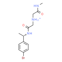 ChemSpider 2D Image | 2-{[(1S)-1-(4-Bromophenyl)ethyl]amino}-N-[2-(methylamino)-2-oxoethyl]-2-oxoethanaminium | C13H19BrN3O2