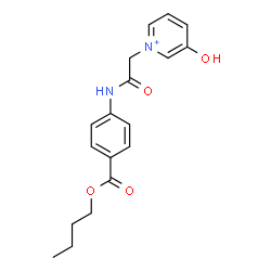 ChemSpider 2D Image | 1-(2-{[4-(Butoxycarbonyl)phenyl]amino}-2-oxoethyl)-3-hydroxypyridinium | C18H21N2O4