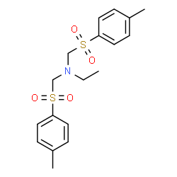 ChemSpider 2D Image | N,N-Bis((p-tolylsulphonyl)methyl)ethylamine | C18H23NO4S2