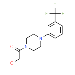 ChemSpider 2D Image | 2-Methoxy-1-{4-[3-(trifluoromethyl)phenyl]-1-piperazinyl}ethanone | C14H17F3N2O2
