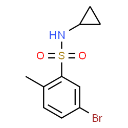 ChemSpider 2D Image | 5-Bromo-N-cyclopropyl-2-methylbenzenesulfonamide | C10H12BrNO2S
