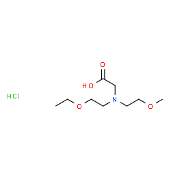 ChemSpider 2D Image | N-(2-Ethoxyethyl)-N-(2-methoxyethyl)glycine hydrochloride (1:1) | C9H20ClNO4
