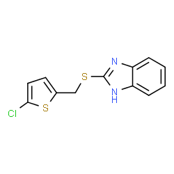 ChemSpider 2D Image | 2-{[(5-Chloro-2-thienyl)methyl]sulfanyl}-1H-benzimidazole | C12H9ClN2S2