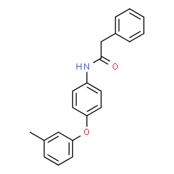 ChemSpider 2D Image | N-[4-(3-Methylphenoxy)phenyl]-2-phenylacetamide | C21H19NO2