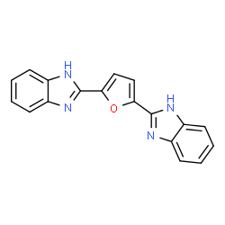 ChemSpider 2D Image | 2,2'-furan-2,5-diylbis(1h-benzimidazole) | C18H12N4O