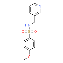 ChemSpider 2D Image | 4-Methoxy-N-(3-pyridinylmethyl)benzenesulfonamide | C13H14N2O3S