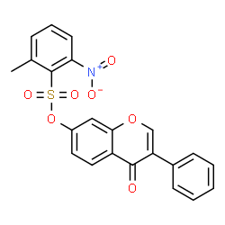 ChemSpider 2D Image | 4-Oxo-3-phenyl-4H-chromen-7-yl 2-methyl-6-nitrobenzenesulfonate | C22H15NO7S