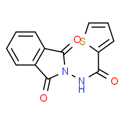 ChemSpider 2D Image | N-(1,3-Dioxo-1,3-dihydro-2H-isoindol-2-yl)-2-thiophenecarboxamide | C13H8N2O3S