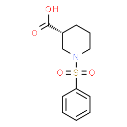 ChemSpider 2D Image | (3R)-1-(Phenylsulfonyl)-3-piperidinecarboxylic acid | C12H15NO4S