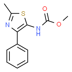 ChemSpider 2D Image | Methyl (2-methyl-4-phenyl-1,3-thiazol-5-yl)carbamate | C12H12N2O2S