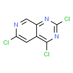 ChemSpider 2D Image | 2,4,6-Trichloropyrido[3,4-d]pyrimidine | C7H2Cl3N3