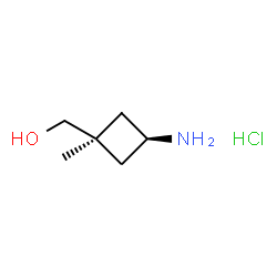 ChemSpider 2D Image | (cis-3-Amino-1-methylcyclobutyl)methanol hydrochloride (1:1) | C6H14ClNO
