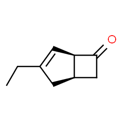 ChemSpider 2D Image | (1R,5S)-3-Ethylbicyclo[3.2.0]hept-3-en-6-one | C9H12O