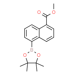ChemSpider 2D Image | Methyl 5-(4,4,5,5-tetramethyl-1,3,2-dioxaborolan-2-yl)-1-naphthoate | C18H21BO4