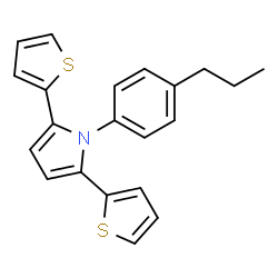 ChemSpider 2D Image | 1-(4-Propylphenyl)-2,5-di(2-thienyl)-1H-pyrrole | C21H19NS2