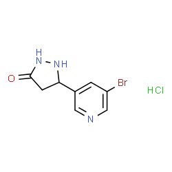 ChemSpider 2D Image | 5-(5-Bromopyridin-3-yl)pyrazolidin-3-one hydrochloride | C8H9BrClN3O
