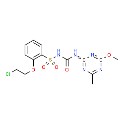 ChemSpider 2D Image | 2-(2-Chloroethoxy)-N-{[4-methoxy-6-methyl(2,4-~14~C_2_)-1,3,5-triazin-2-yl]carbamoyl}benzenesulfonamide | C1214C2H16ClN5O5S