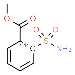 ChemSpider 2D Image | Methyl 2-sulfamoyl(2-~14~C)benzoate | C714CH9NO4S