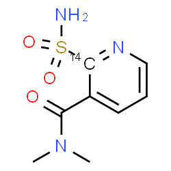 ChemSpider 2D Image | N,N-Dimethyl-2-sulfamoyl-3-(2-~14~C)pyridinecarboxamide | C714CH11N3O3S