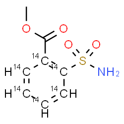 ChemSpider 2D Image | Methyl 2-sulfamoyl(~14~C_6_)benzoate | C214C6H9NO4S