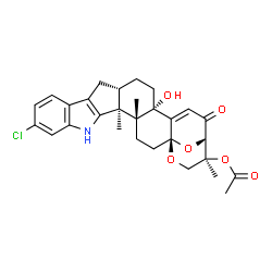 ChemSpider 2D Image | (1R,4R,5S,16S,19S,23R,24S)-10-Chloro-19-hydroxy-4,5,24-trimethyl-22-oxo-26,27-dioxa-7-azaheptacyclo[21.3.1.0~1,20~.0~4,19~.0~5,16~.0~6,14~.0~8,13~]heptacosa-6(14),8,10,12,20-pentaen-24-yl acetate | C29H32ClNO6
