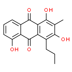 ChemSpider 2D Image | 1,3,5-Trihydroxy-2-methyl-4-propyl-9,10-anthraquinone | C18H16O5