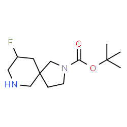 ChemSpider 2D Image | 2-Methyl-2-propanyl 9-fluoro-2,7-diazaspiro[4.5]decane-2-carboxylate | C13H23FN2O2