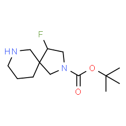 ChemSpider 2D Image | tert-Butyl 4-fluoro-2,7-diazaspiro[4.5]decane-2-carboxylate | C13H23FN2O2