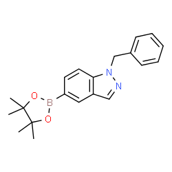 ChemSpider 2D Image | 1-Benzyl-5-(4,4,5,5-tetramethyl-1,3,2-dioxaborolan-2-yl)-1H-indazole | C20H23BN2O2