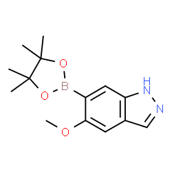 ChemSpider 2D Image | 5-Methoxy-6-(4,4,5,5-tetramethyl-1,3,2-dioxaborolan-2-yl)-1H-indazole | C14H19BN2O3