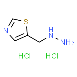 ChemSpider 2D Image | 5-(Hydrazinomethyl)-1,3-thiazole dihydrochloride | C4H9Cl2N3S