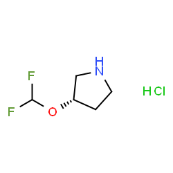 ChemSpider 2D Image | (3S)-3-(Difluoromethoxy)pyrrolidine hydrochloride (1:1) | C5H10ClF2NO