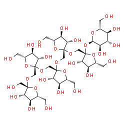 ChemSpider 2D Image | beta-D-Fructofuranosyl-(2->1)-beta-D-fructofuranosyl-(2->1)-beta-D-fructofuranosyl-(2->1)-beta-D-fructofuranosyl-(2->1)-beta-D-fructofuranosyl alpha-D-glucopyranoside | C36H62O31