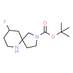ChemSpider 2D Image | tert-Butyl 9-fluoro-2,6-diazaspiro[4.5]decane-2-carboxylate | C13H23FN2O2