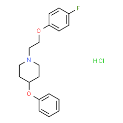 ChemSpider 2D Image | 1-[2-(4-fluorophenoxy)ethyl]-4-phenoxypiperidine hydrochloride | C19H23ClFNO2
