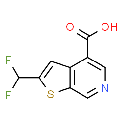 ChemSpider 2D Image | 2-(Difluoromethyl)thieno[2,3-c]pyridine-4-carboxylic acid | C9H5F2NO2S