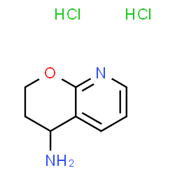 ChemSpider 2D Image | 3,4-Dihydro-2H-pyrano[2,3-b]pyridin-4-amine dihydrochloride | C8H12Cl2N2O