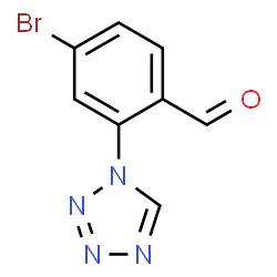ChemSpider 2D Image | 4-Bromo-2-(1H-tetrazol-1-yl)benzaldehyde | C8H5BrN4O