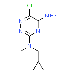 ChemSpider 2D Image | 6-Chloro-N~3~-(cyclopropylmethyl)-N~3~-methyl-1,2,4-triazine-3,5-diamine | C8H12ClN5